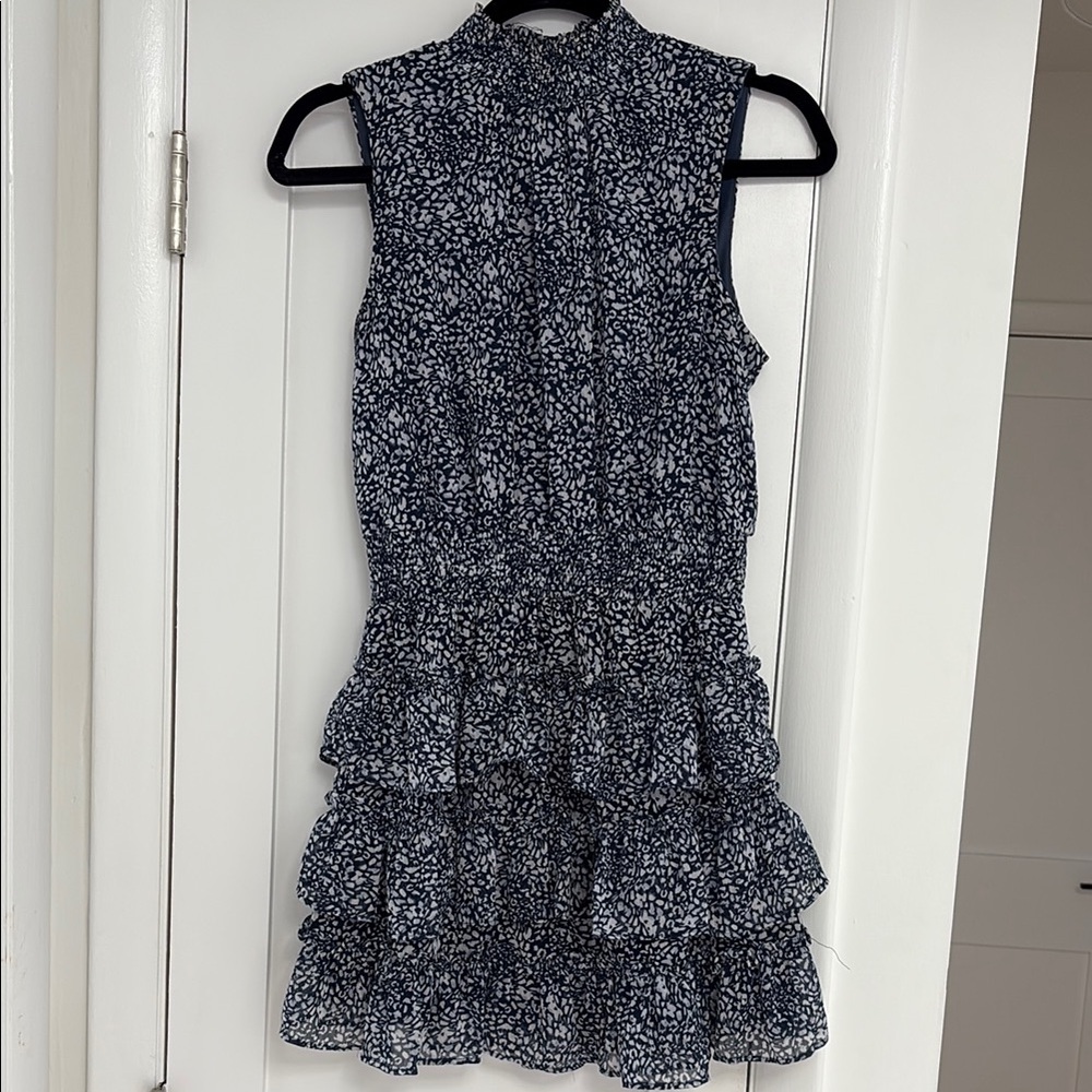 Elegant Navy Blue Sleeveless Dress
